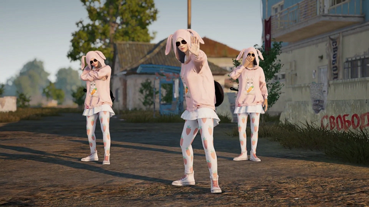 绝地求生粉色兔子套装